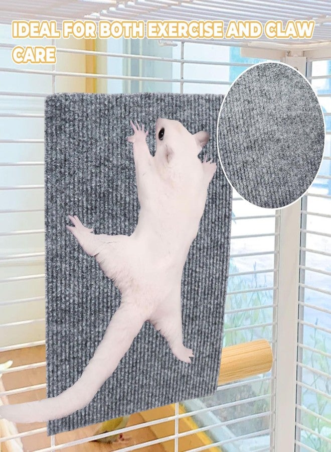 MHLLGN Sugar Glider Cage Accessories, 6 Pack Sugar Glider Climbing Felt Mat, Sugar Glider Toys, Sugar Glider Enrichment Toys for Sharpening Claws, Sugar Glider Scratching Pads for Cage Wall and Furniture - Image 4